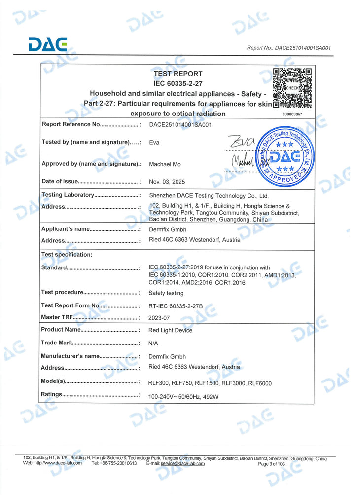 RLF750 Red Light Therapy Panel Red Light Fix