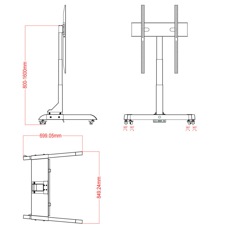 Vertikaler Bodenständer für RLF1500, RLF3000, RLF6000